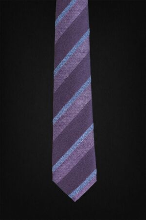 STRIPED DARK BLUE TIE