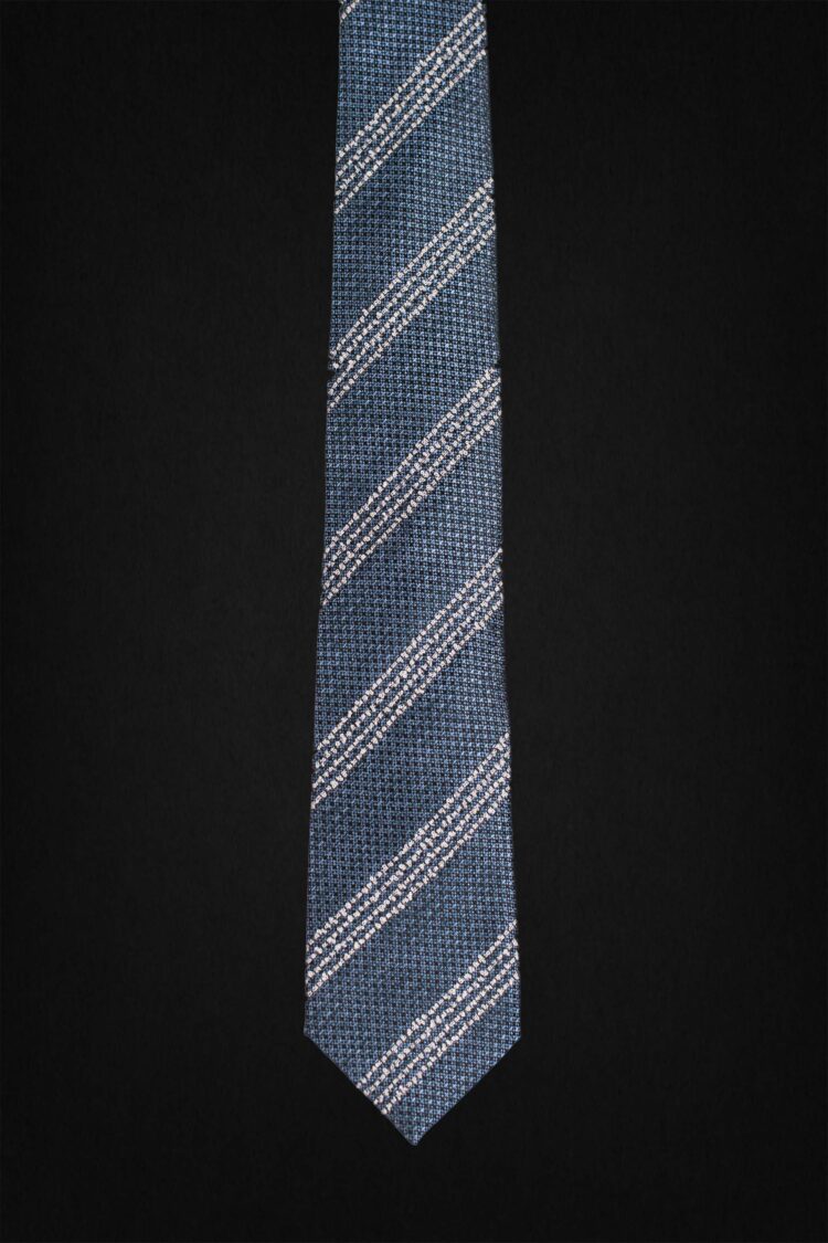 STRIPED BLUE TIE