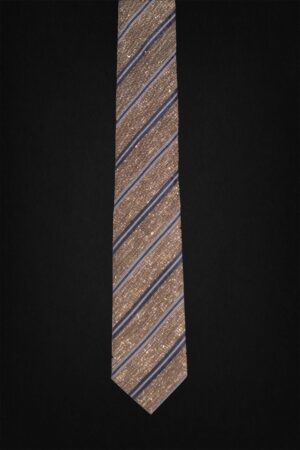 STRIPED BROWN TIE