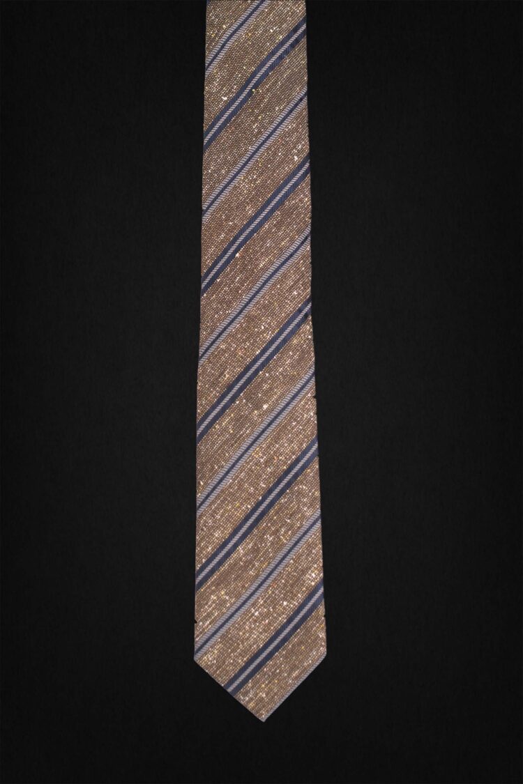 STRIPED BROWN TIE