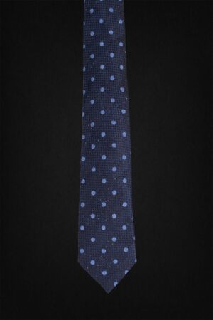 DOTTED DARK BLUE TIE