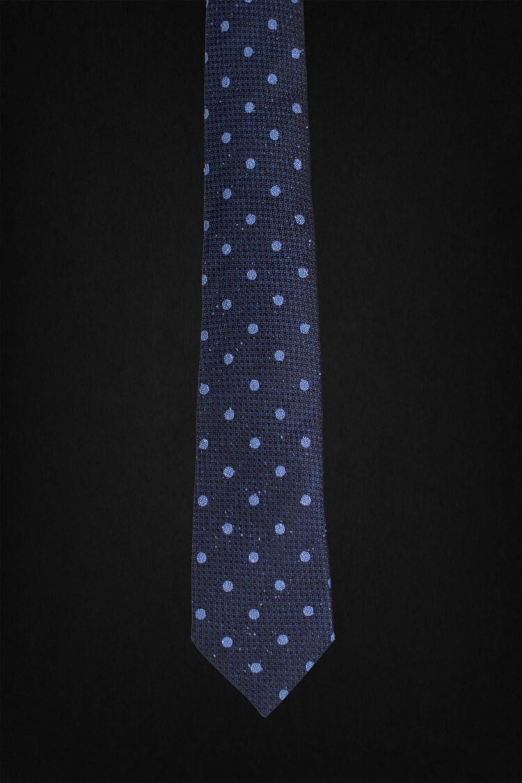 DOTTED DARK BLUE TIE