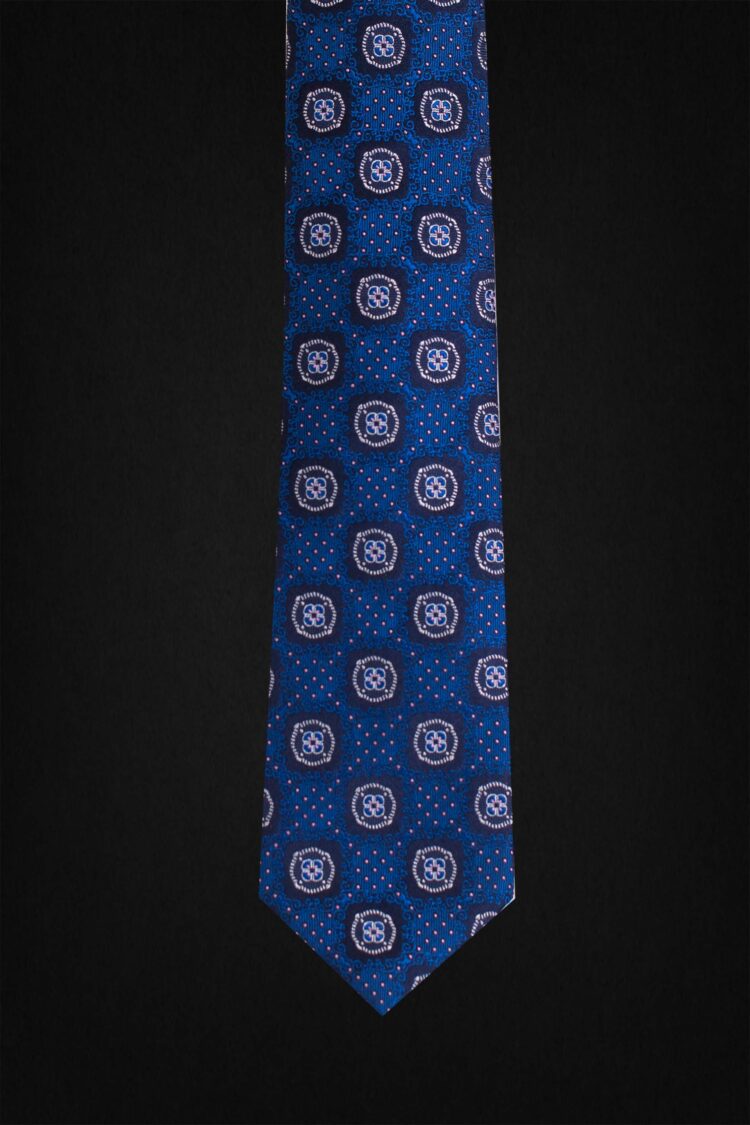 GEOMETRIC BLUE TIE