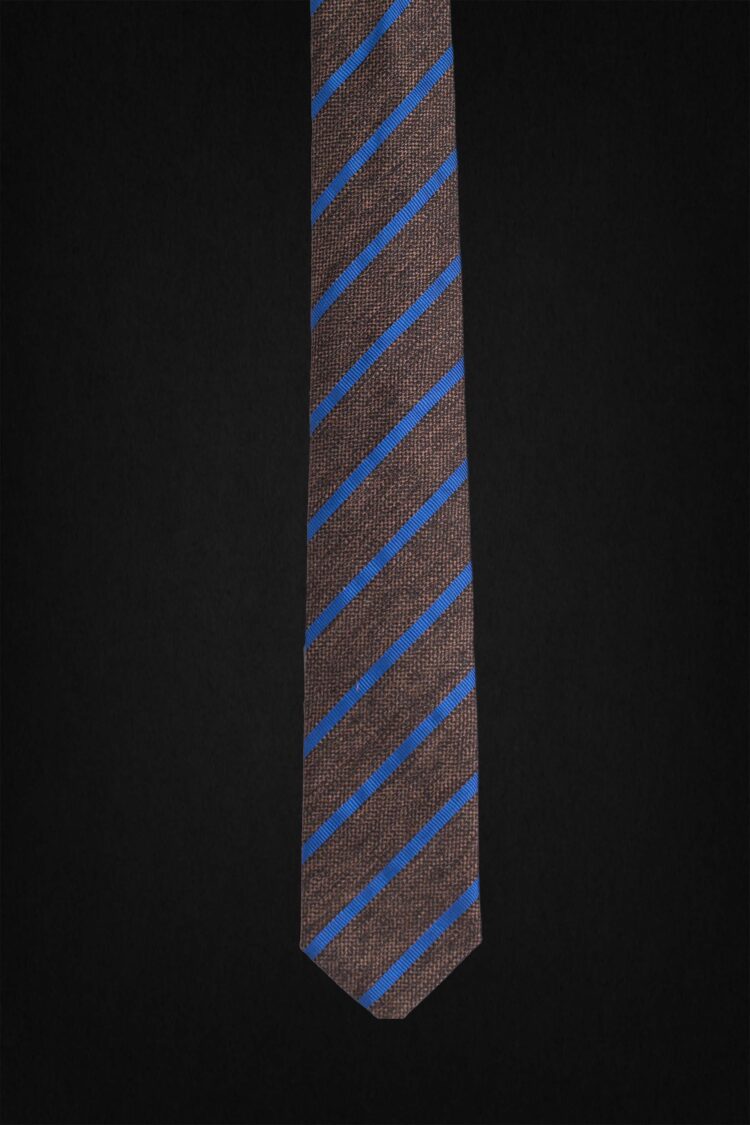 STRIPED BROWN TIE