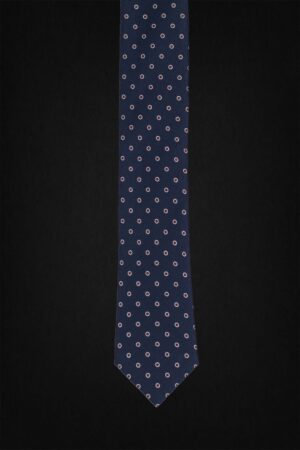 DOTTED DARK BLUE TIE