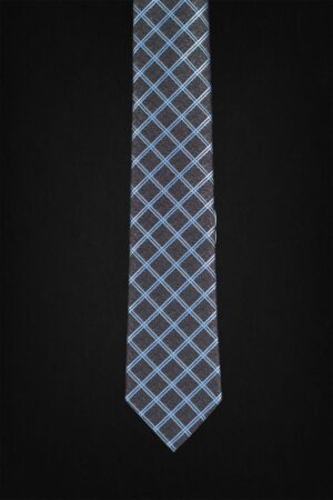 CROSS STRIPES DARK GRAY TIE