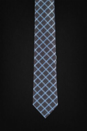 CROSS STRIPES DARK GRAY TIE