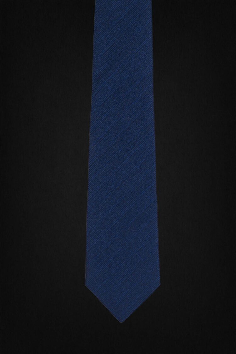 STRIPED NAVY BLUE TIE