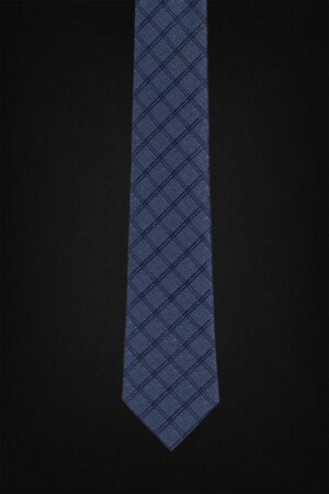 CROSS STRIPES DARK BLUE TIE