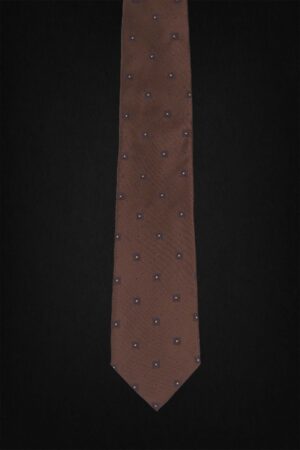 DOTTED BROWN TIE