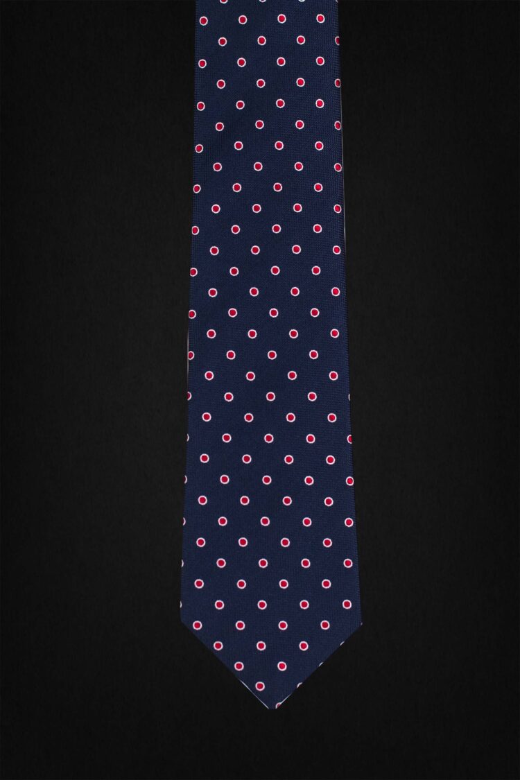 DOTTED DARK BLUE TIE