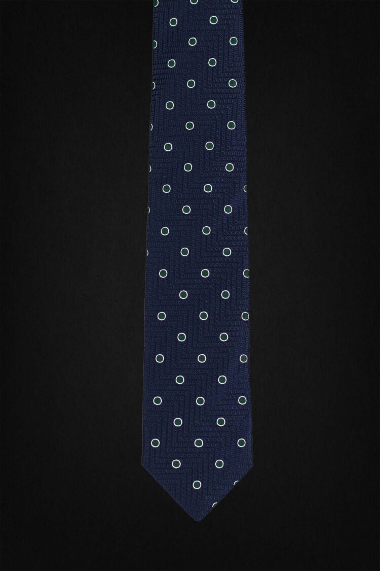 DOTTED DARK BLUE TIE