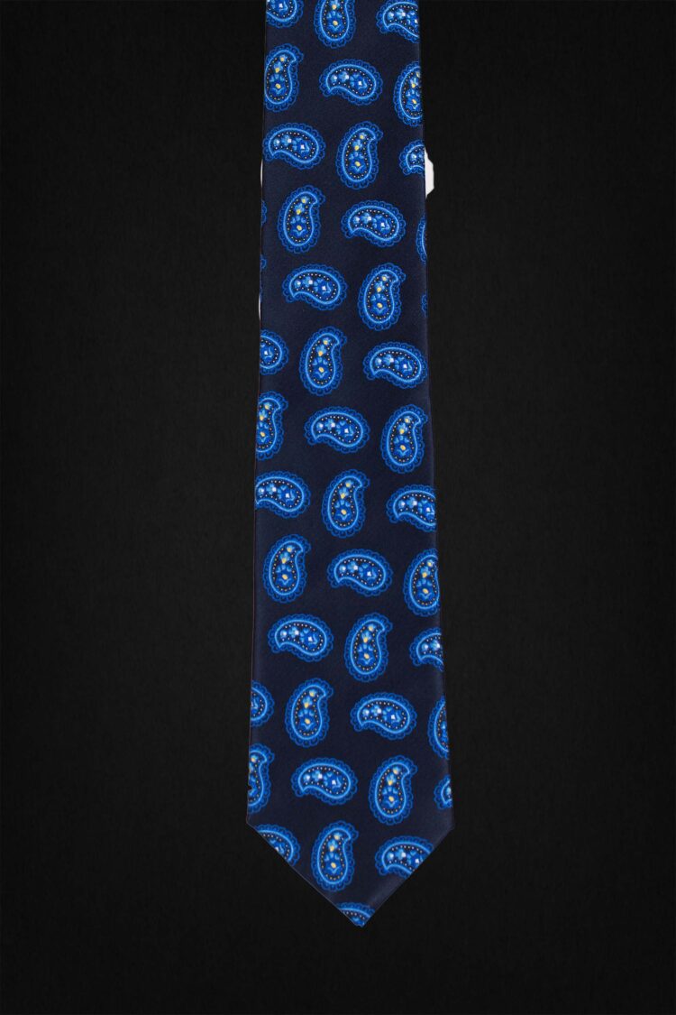 PAISLEY DARK BLUE TIE 