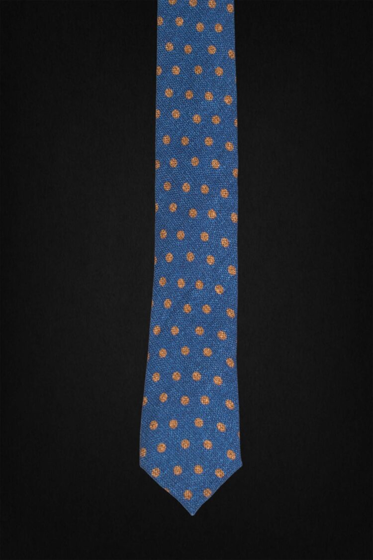 DOTTED NAVY BLUE TIE
