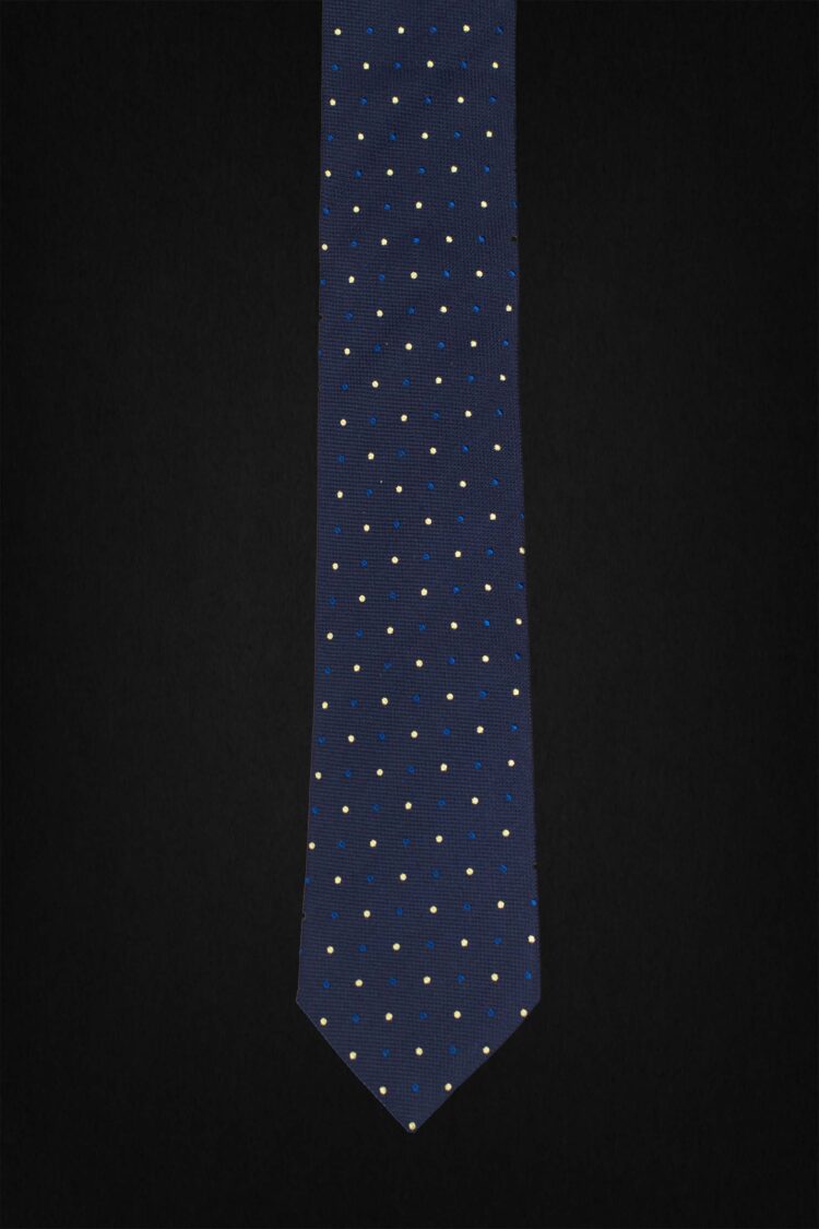 DOTTED DARK BLUE TIE