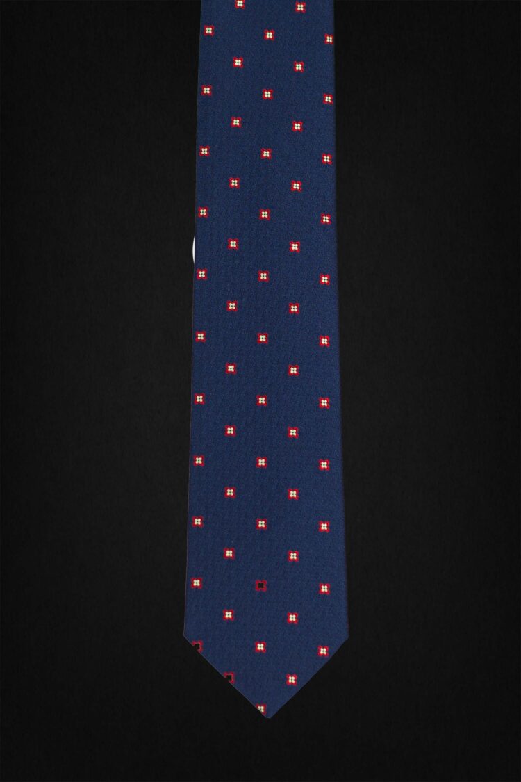 FLORAL DARK BLUE TIE
