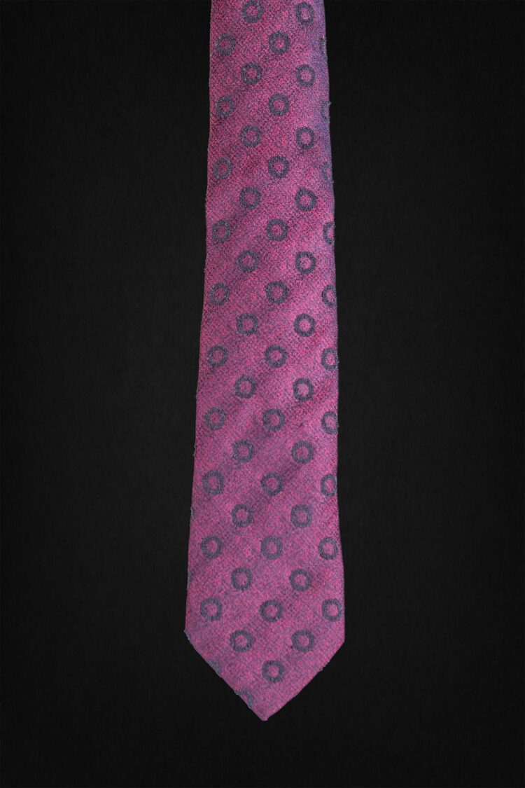 RING DOTTED FUCHSIA TIE