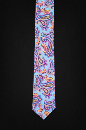 PAISLEY LIGHT BLUE TIE