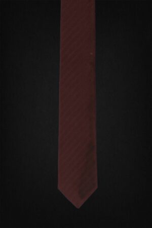 HERRINGBONE MAROON TIE