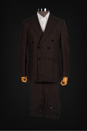 PIN STRIPE BROWN OCCASION SUIT 