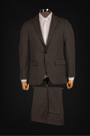 SMALL CHECK DARK GRAY BUSINESS SUIT