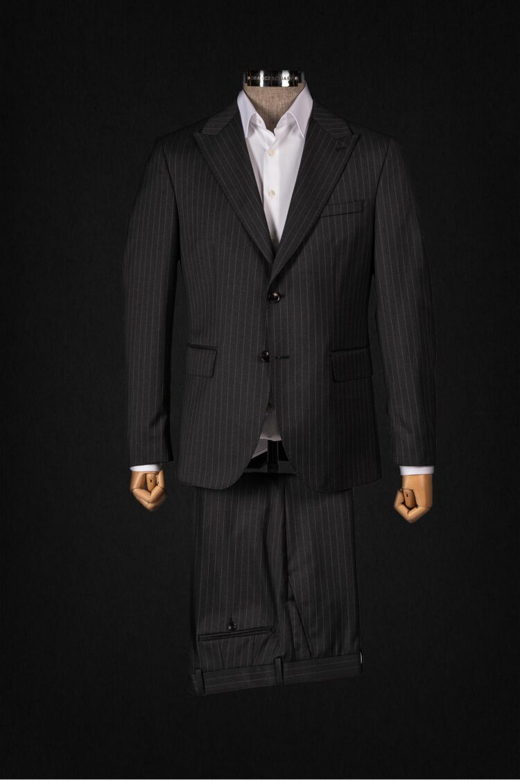 STRIPED DARK GRAY OCCASION SUIT 