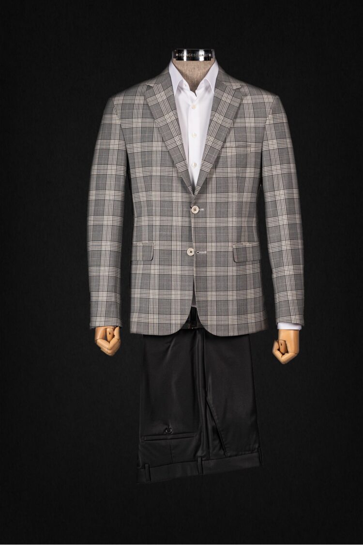 CHECK GRAY BLAZER