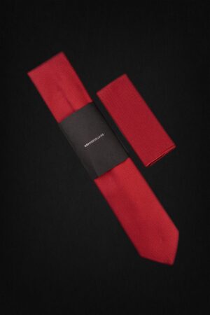 SMALL CHECK RED TIE