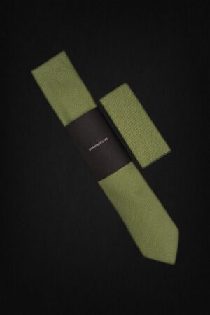 SMALL CHECK LIGHT GREEN TIE