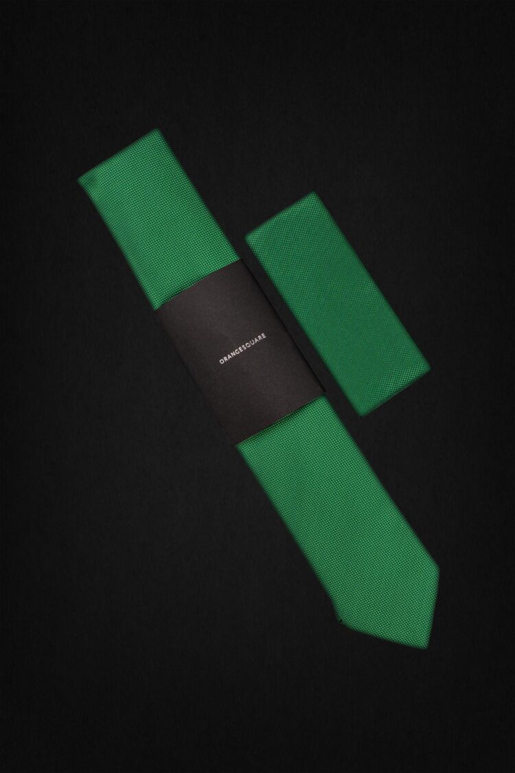 SMALL CHECK LIGHT GREEN TIE