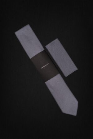 SMALL CHECK GRAY TIE