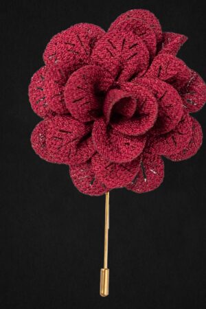 MICROFIBER MAROON LAPEL FLOWER