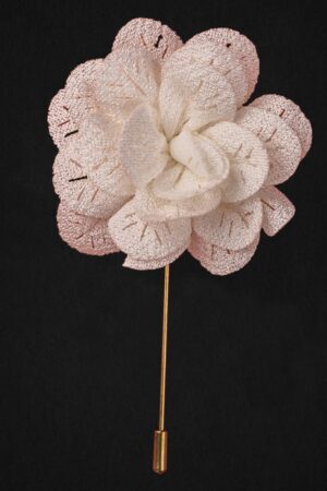 MICROFIBER WHITE LAPEL FLOWER