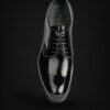 PATENT DERBY LACE UP BLACK SHOE
