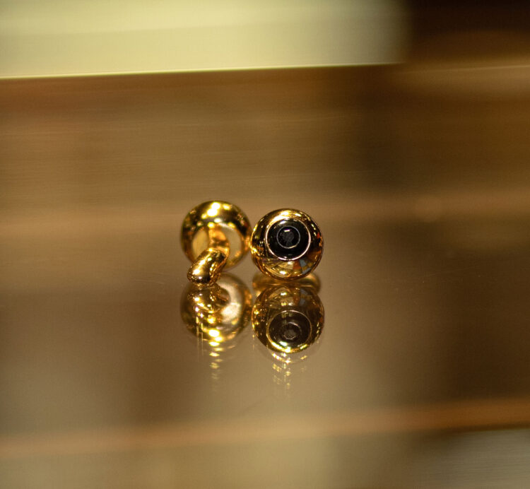 SPHEROID GOLD CUFFLINK