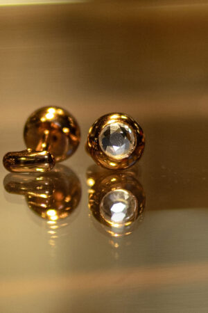 SPHEROID GOLD CUFFLINK