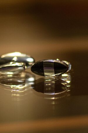 OVAL SILVER CUFFLINK