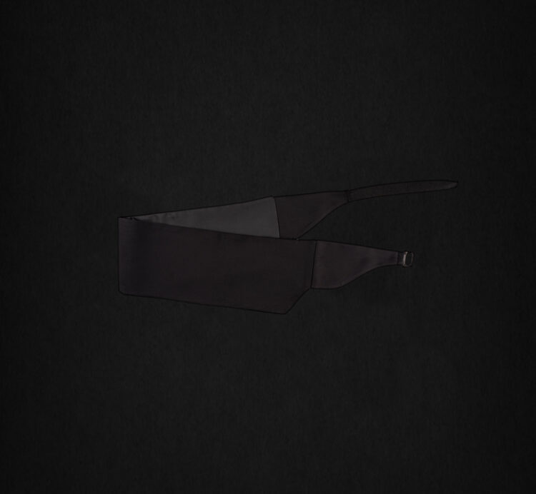 SATIN BLACK CUMMERBUND