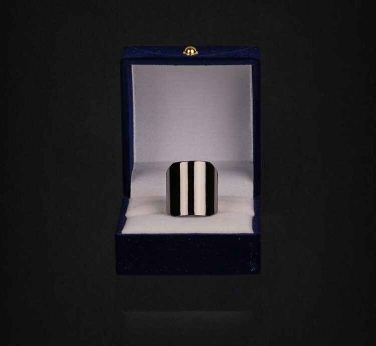 SILVER RING TIE CLIP
