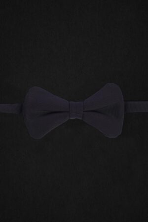 BLACK SATIN BOWTIE