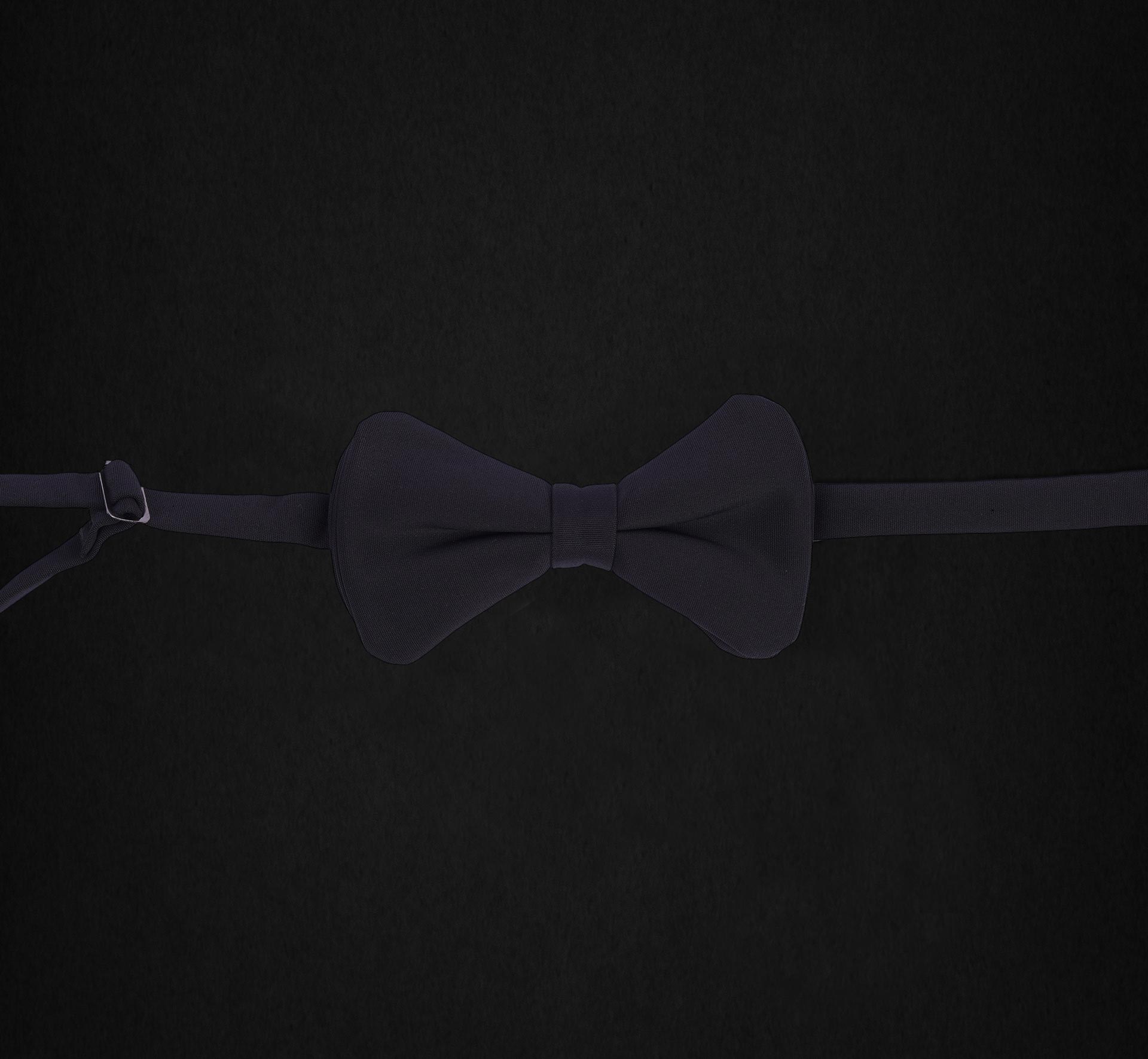 BLACK SATIN BOWTIE