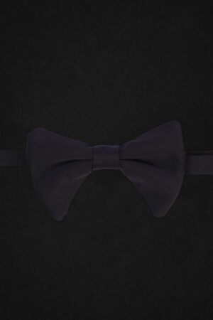 BLACK SATIN BOWTIE