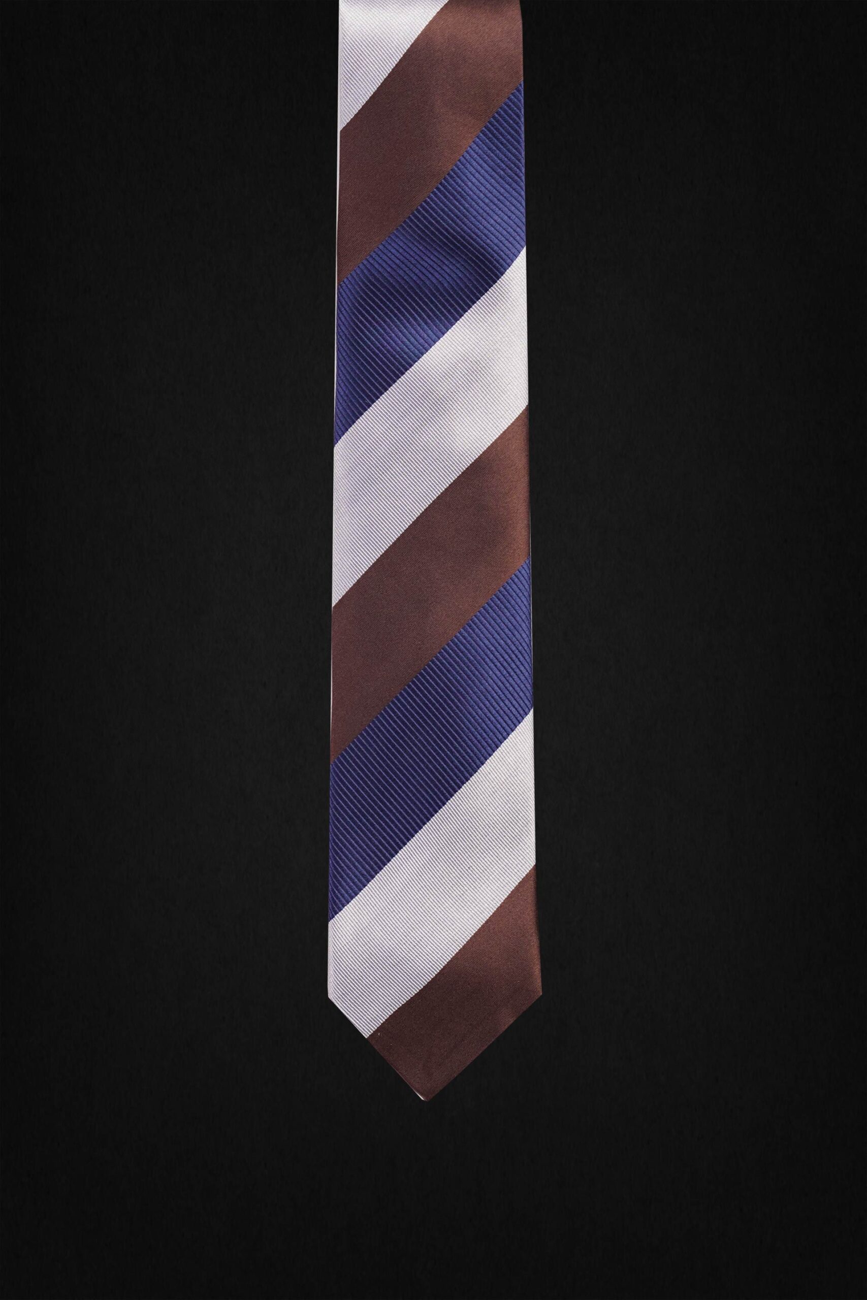 STRIPED BROWN TIE